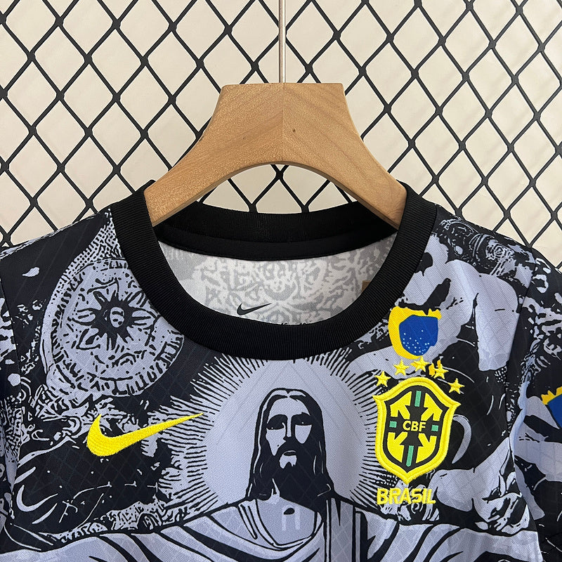 Camiseta Brasil 24/25 - Niños (Pantalón Corto Incluido)