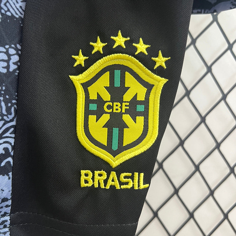 Camiseta Brasil 24/25 - Niños (Pantalón Corto Incluido)