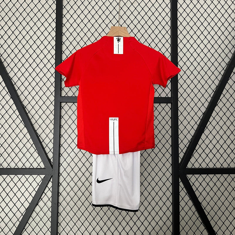 Camiseta Manchester United 07/08 - Niños (Pantalón Corto Incluido) RETRO - TIENDA LUXSHOP