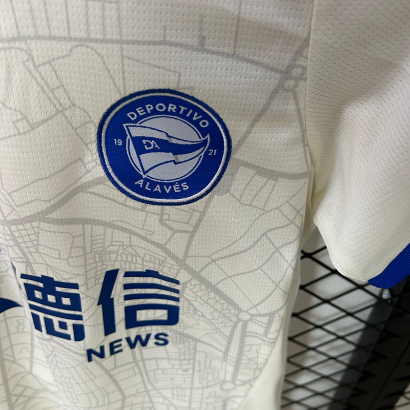 Camiseta DEPORTIVO ALAVÉS 24/25 - Niños (Pantalón Corto Incluido) (Medidas en la Descripción)